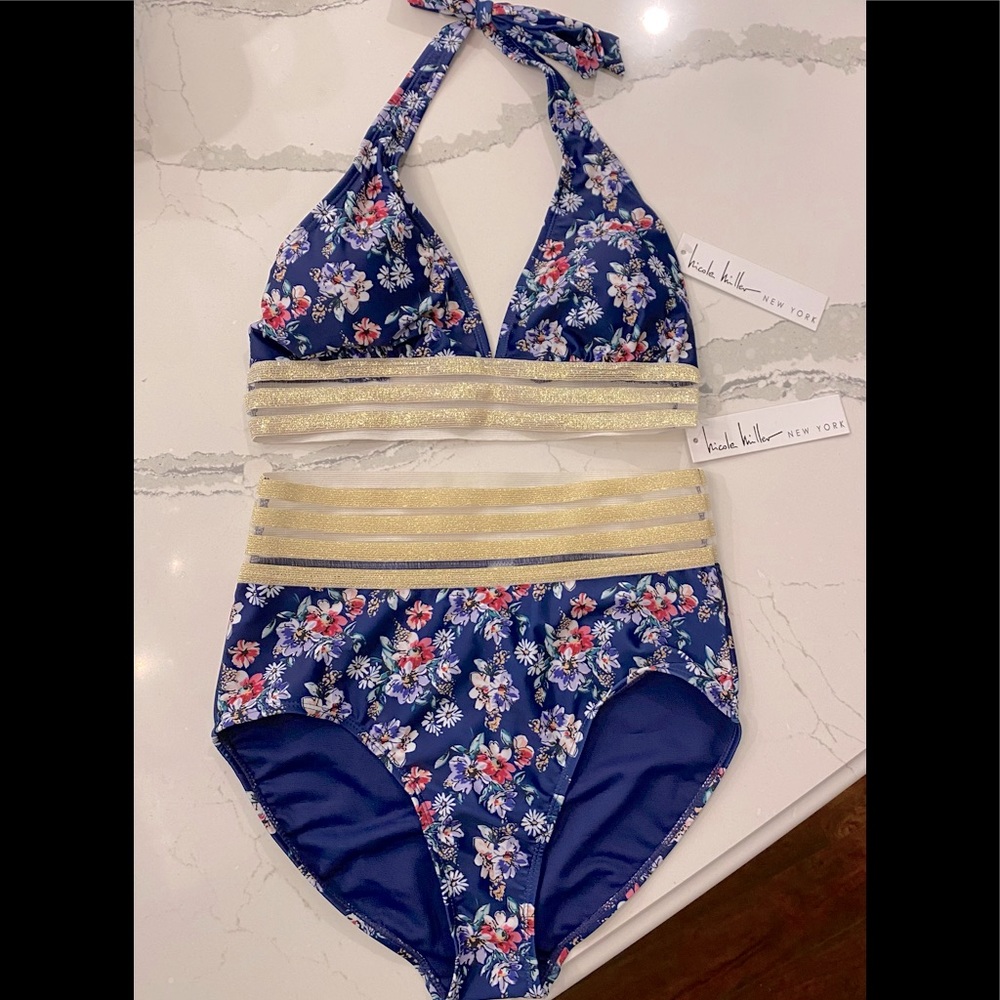 Nicole Miller High-Waisted Bikini, sz. Small
